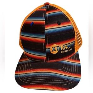 Classic Caps Orange Mesh Hat with snap back strap.